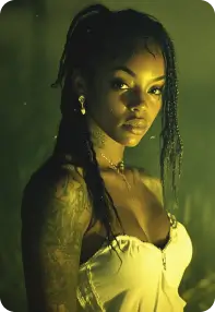 Woman with braided hair